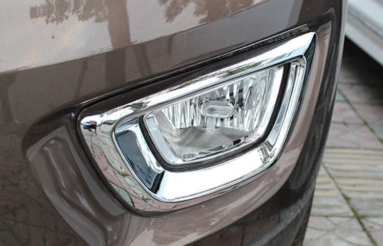Decorative Car Fog Lamp Bezel , KIA Sportage R 2014 Chrome Front Foglight Rim