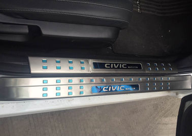 좋은 가격 S/S HONDA CIVIC 2016용 자동차 액세서리, 사이드 도어 조명 선반 스커프 플레이트 온라인으로